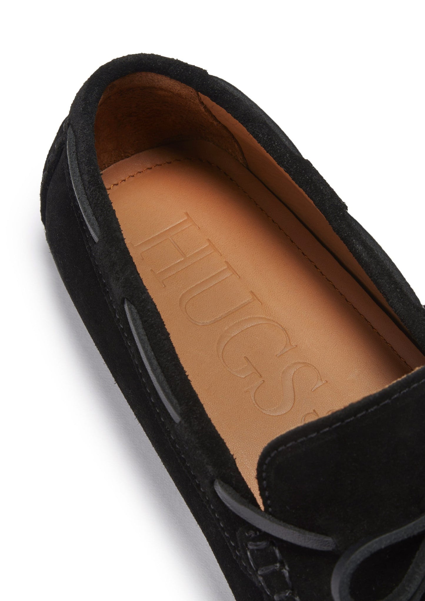 Hugs & Co Mens Laced Driving Loafers Black Suede UK 7-14 - QHA UK