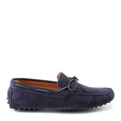 Hugs & Co Mens Laced Driving Loafers Navy Blue Suede UK 7-14 - QHA UK