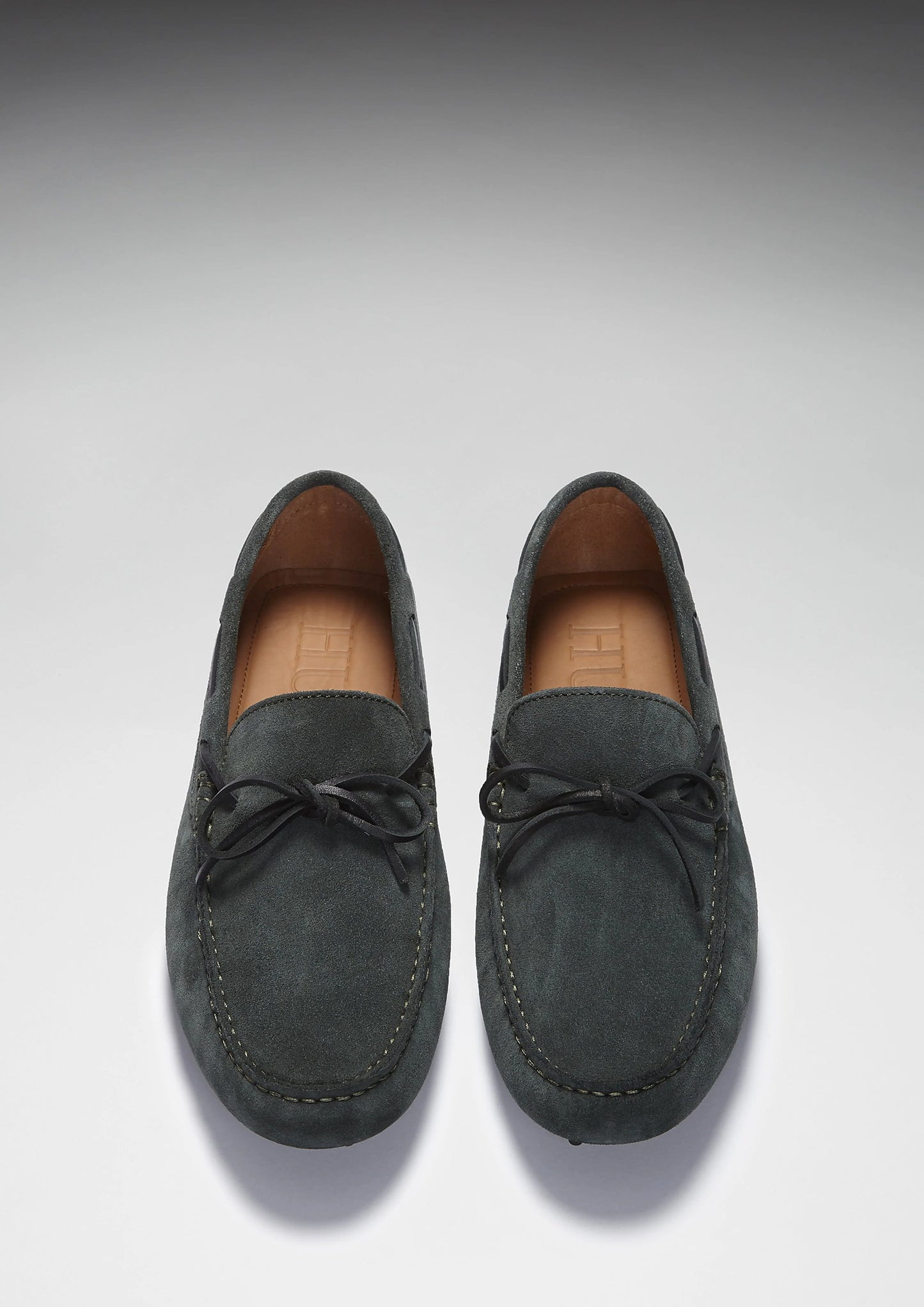 Hugs & Co Mens Laced Driving Loafers Racing Green Suede UK 7-14 - QHA UK