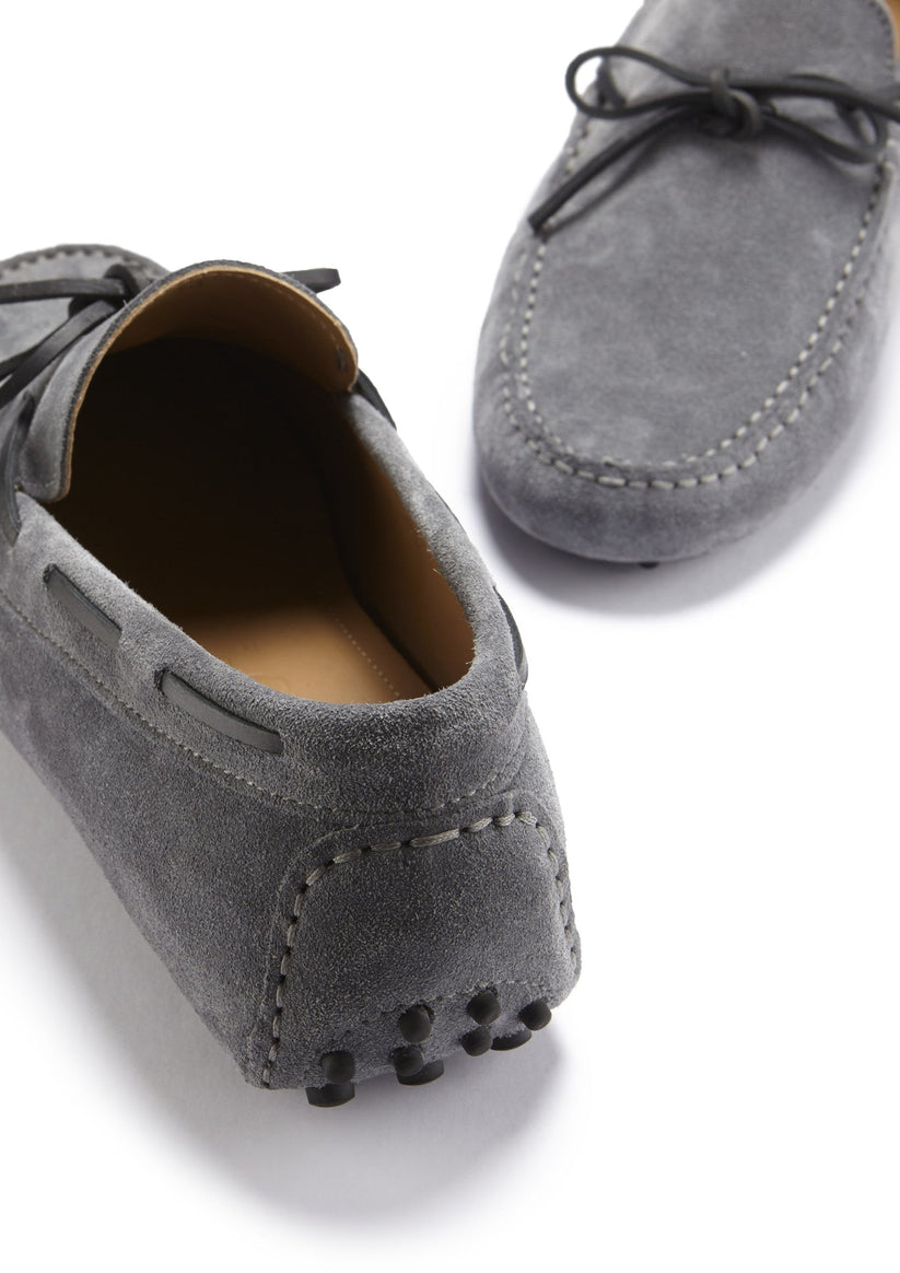 Hugs & Co Mens Laced Driving Loafers Slate Grey Suede UK 7-14 - QHA UK