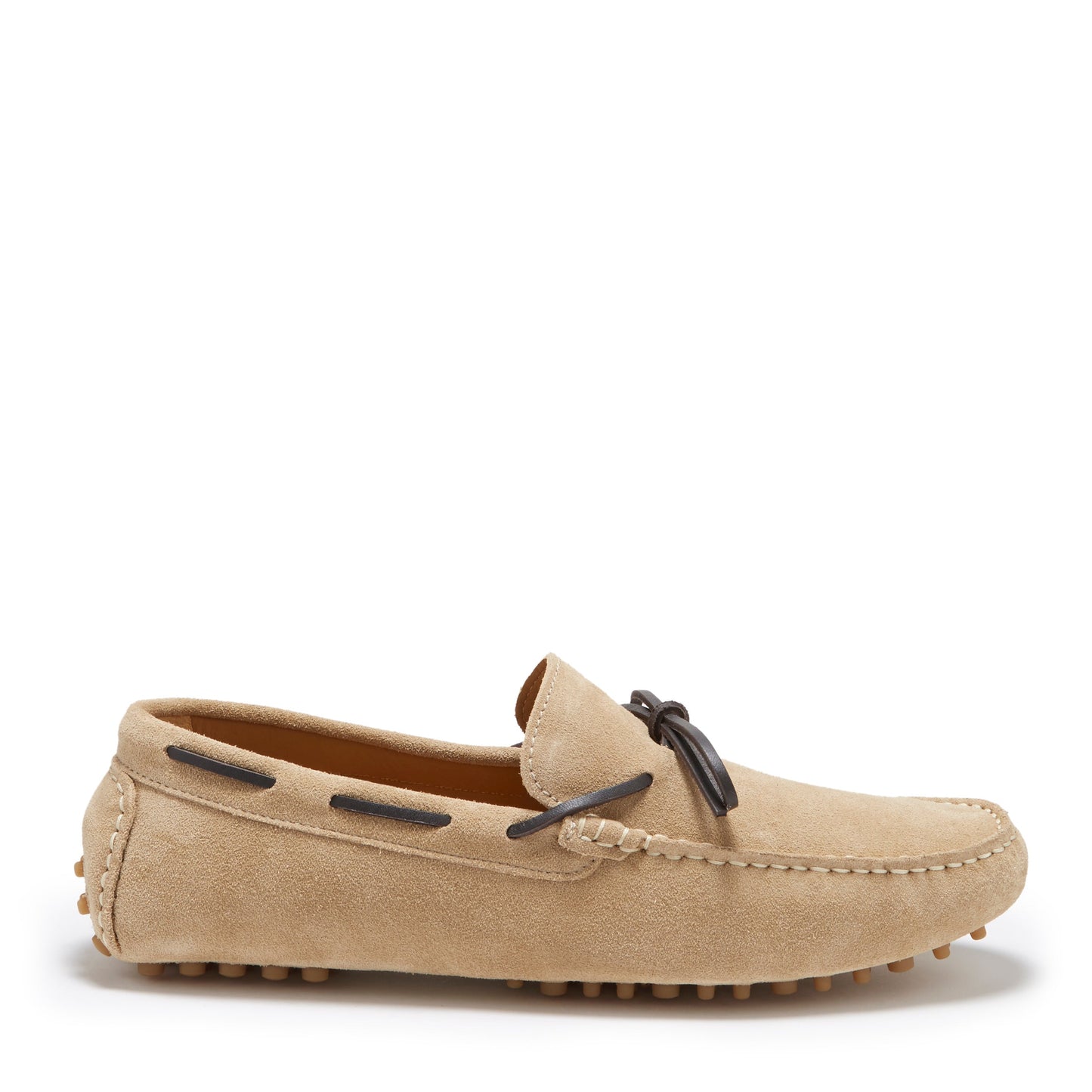 Hugs & Co Mens Laced Driving Loafers Taupe Suede UK 7-14 - QHA UK