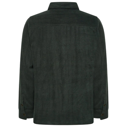 Laguna Mens Overshirt Jacket Brushed Warm Button Up Casual Shacket Coa - Button Detail - QHA UK