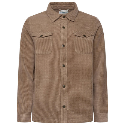 Laguna Mens Overshirt Jacket Brushed Warm Button Up Casual Shacket Coa - Button Detail - QHA UK