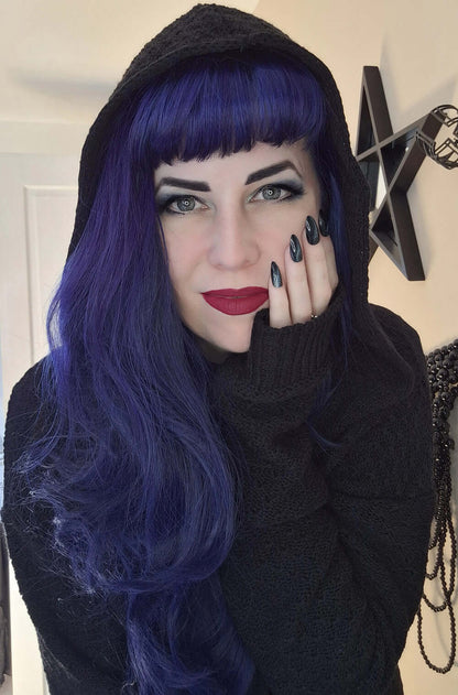 Necessary Evil Women's Gothic Cardigan Long Hooded Athena UK Made - QHA UK