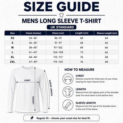 Henley Mens Long Sleeve T-Shirt Cotton Blend Casual Regular Fit Top | - Sleeve Detail - QHA UK
