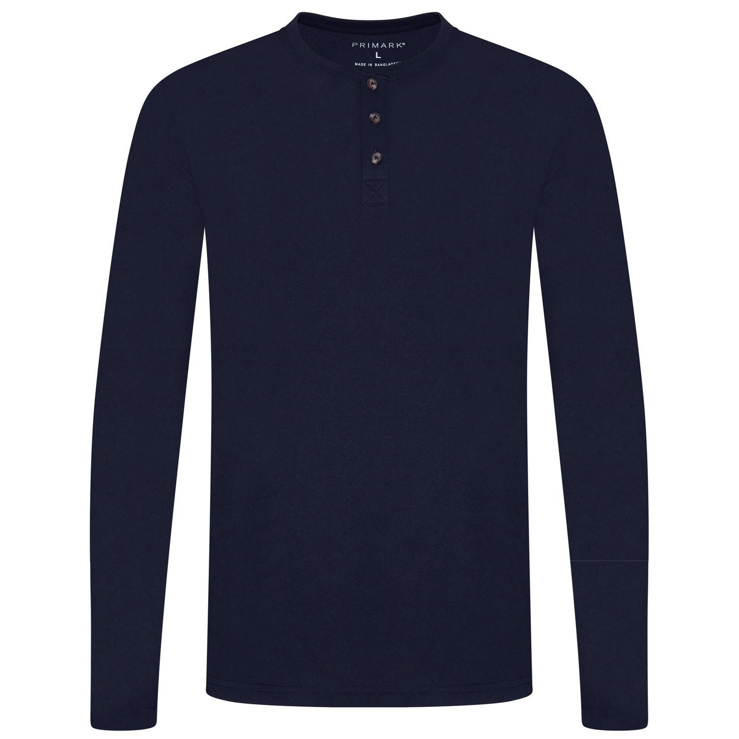 Henley Mens Long Sleeve T-Shirt Cotton Blend Casual Regular Fit Top | - Sleeve Detail - QHA UK
