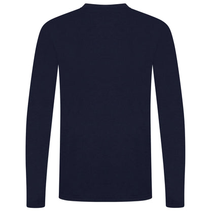 Henley Mens Long Sleeve T-Shirt Cotton Blend Casual Regular Fit Top | - Sleeve Detail - QHA UK