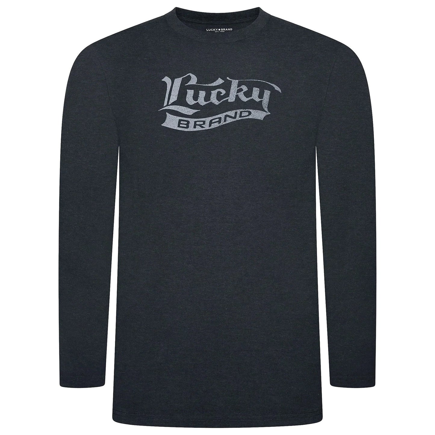 Lucky Brand Mens Pyjama Set Crew Neck Flannel Pants Cotton Lounge Slee - Collar Detail - QHA UK