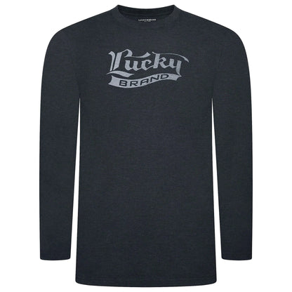 Lucky Brand Mens Pyjama Set Crew Neck Flannel Pants Cotton Lounge Slee - Collar Detail - QHA UK