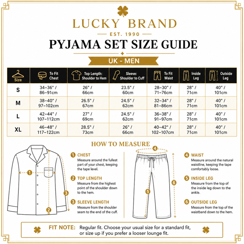 Lucky Brand Mens Henley Pyjama Set Flannel Check Lounge Pants PJs S-XL - QHA UK