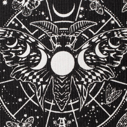 Alchemy Gothic Rug Lunar Moth Cotton Moon Phase Décor - QHA UK