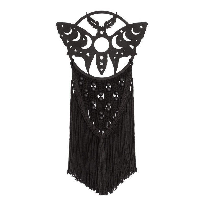 Alchemy Gothic Wall Hanging Lunar Moth Macramé - QHA UK