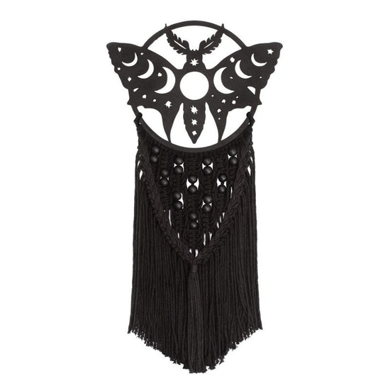 Alchemy Gothic Wall Hanging Lunar Moth Macramé - QHA UK