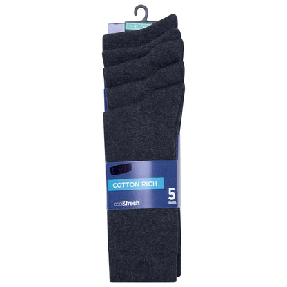 M&S Mens Cotton Rich Socks UK 9-12 Work Formal Everyday Breathable 5-1 - QHA UK
