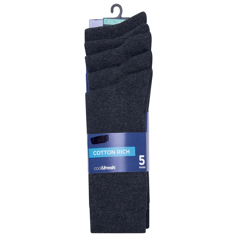 M&S Mens Cotton Rich Socks UK 9-12 Work Formal Everyday Breathable 5-1 - QHA UK