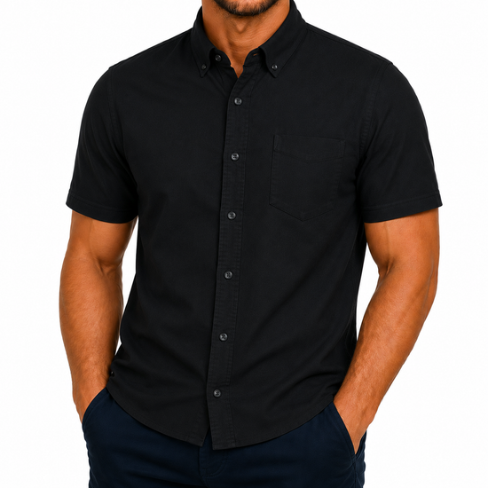 M&S Ultimate Pure Cotton Oxford Shirt Mens Short Sleeve S-4XL | Qualit - QHA UK