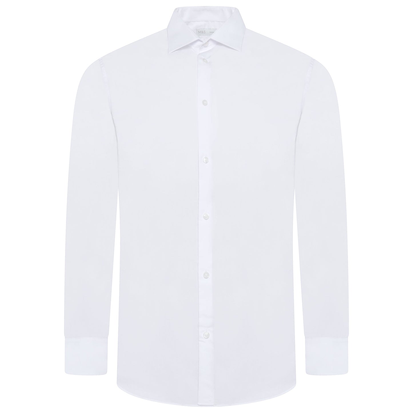M&S Mens Regular Fit Cotton Shirt Easy Iron Formal Smart Work Shirt | - QHA UK