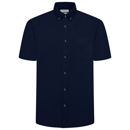 M&S Mens Cotton Oxford Shirt Short Sleeve Button Down Regular Fit | Qu - Sleeve Detail - QHA UK