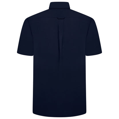 M&S Mens Cotton Oxford Shirt Short Sleeve Button Down Regular Fit | Qu - Sleeve Detail - QHA UK