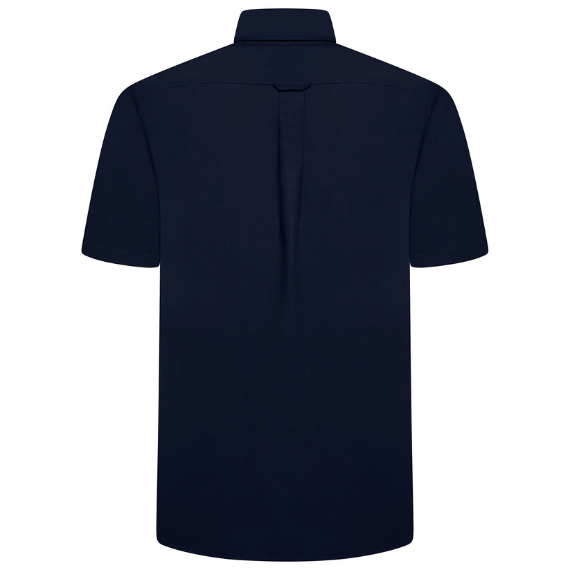 M&S Mens Cotton Oxford Shirt Short Sleeve Button Down Regular Fit | Qu - Sleeve Detail - QHA UK