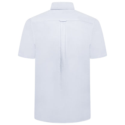 M&S Mens Cotton Oxford Shirt Short Sleeve Button Down Regular Fit | Qu - Sleeve Detail - QHA UK