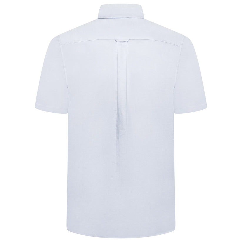 M&S Mens Cotton Oxford Shirt Short Sleeve Button Down Regular Fit | Qu - Sleeve Detail - QHA UK