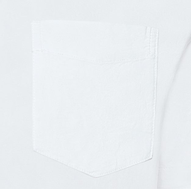 M&S Men's Pure Cotton Oxford Shirt | Short Sleeve | S–4XL | Navy, White, Sky Blue - Sleeve Detail - QHA UK