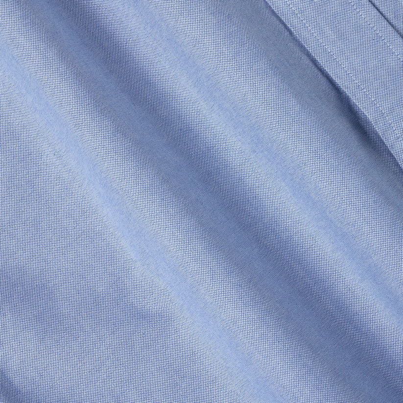 M&S Men's Pure Cotton Oxford Shirt | Short Sleeve | S–4XL | Navy, White, Sky Blue - Sleeve Detail - QHA UK