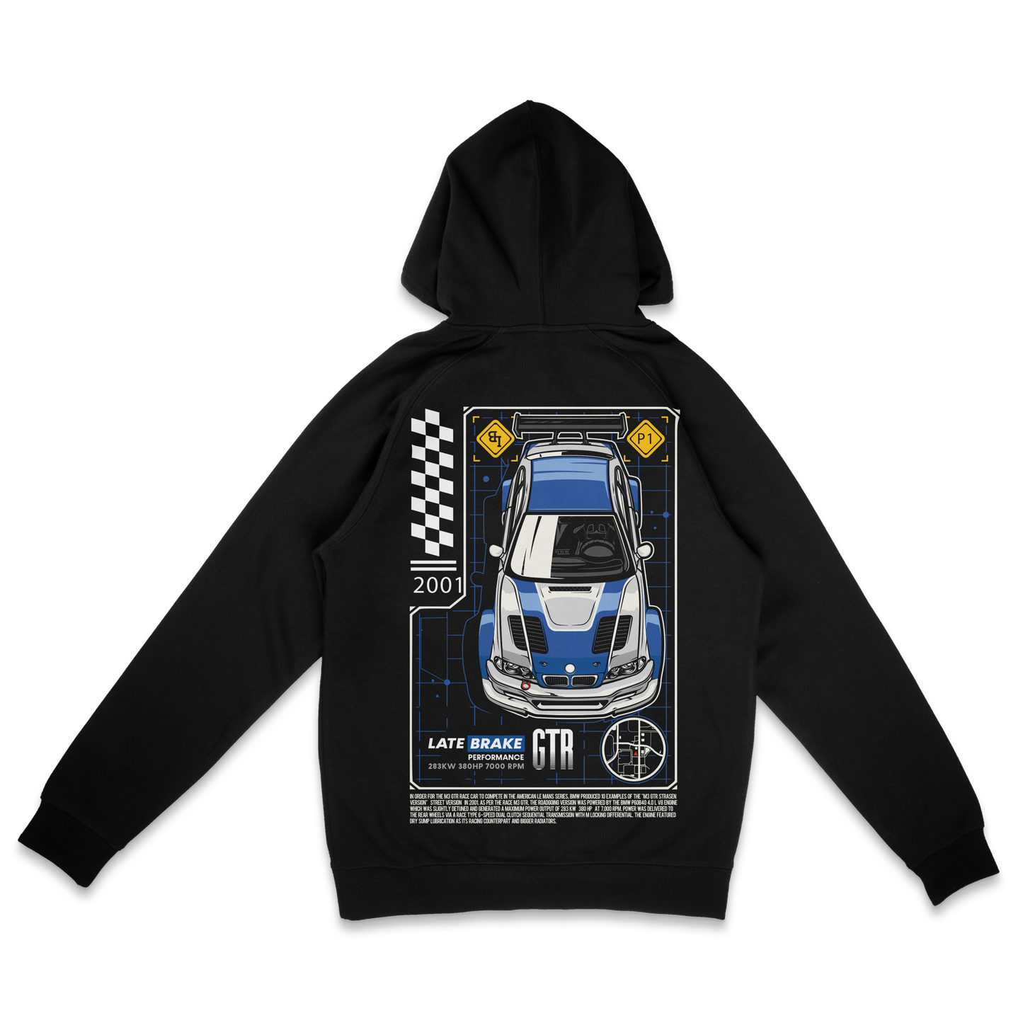 Late Brake M3 Gtr Hoodie T-Shirt Car Enthusiast Tee | Late Brake - QHA UK