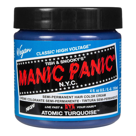 Manic Panic Semi-Permanent Hair Dye Atomic Turquoise Vegan 118ml - QHA UK