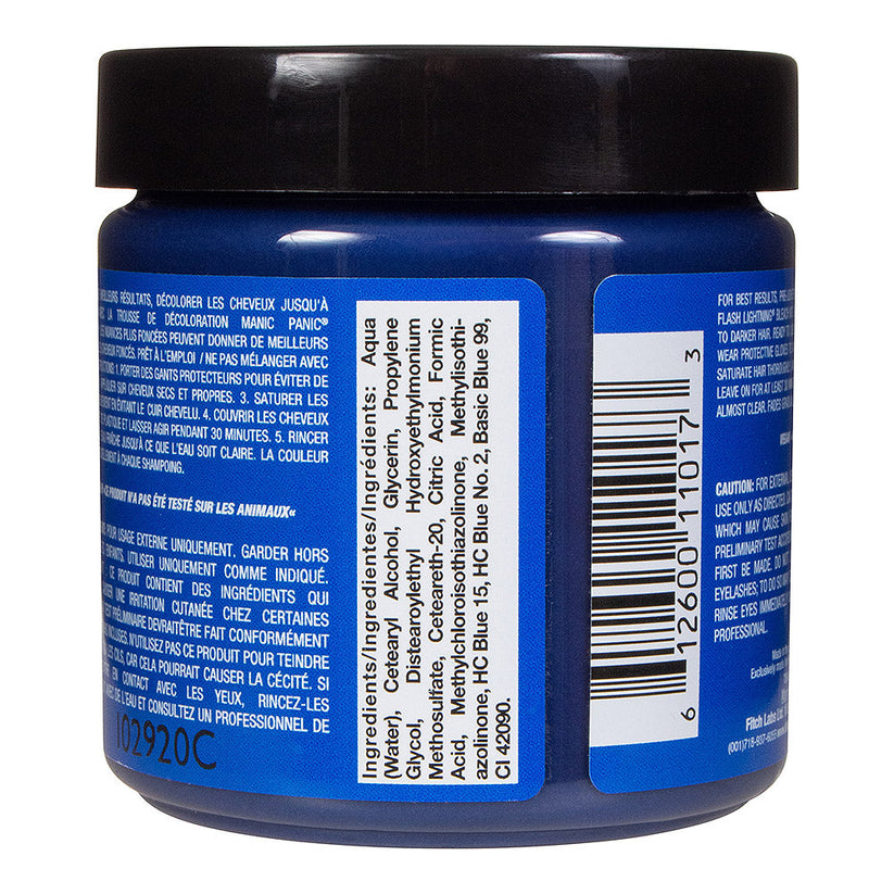 Manic Panic Semi-Permanent Hair Dye Bad Boy Blue Vibrant Royal 118ml - QHA UK