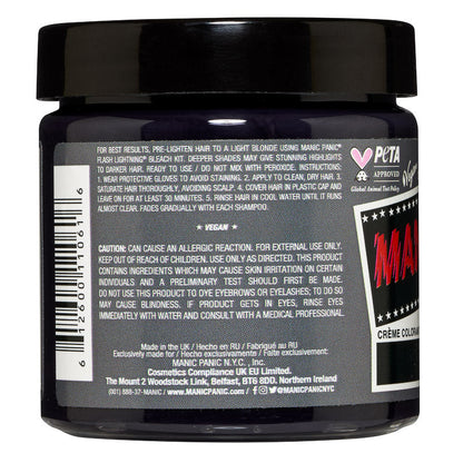 Manic Panic Classic Cream Hair Colour Alien Grey 118ml - Back View - QHA UK