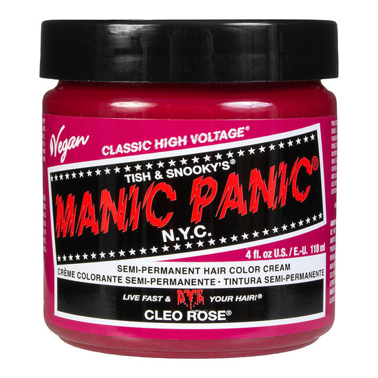 Manic Panic Semi-Permanent Hair Dye Cleo Rose Vibrant Rose Pink 118ml - QHA UK