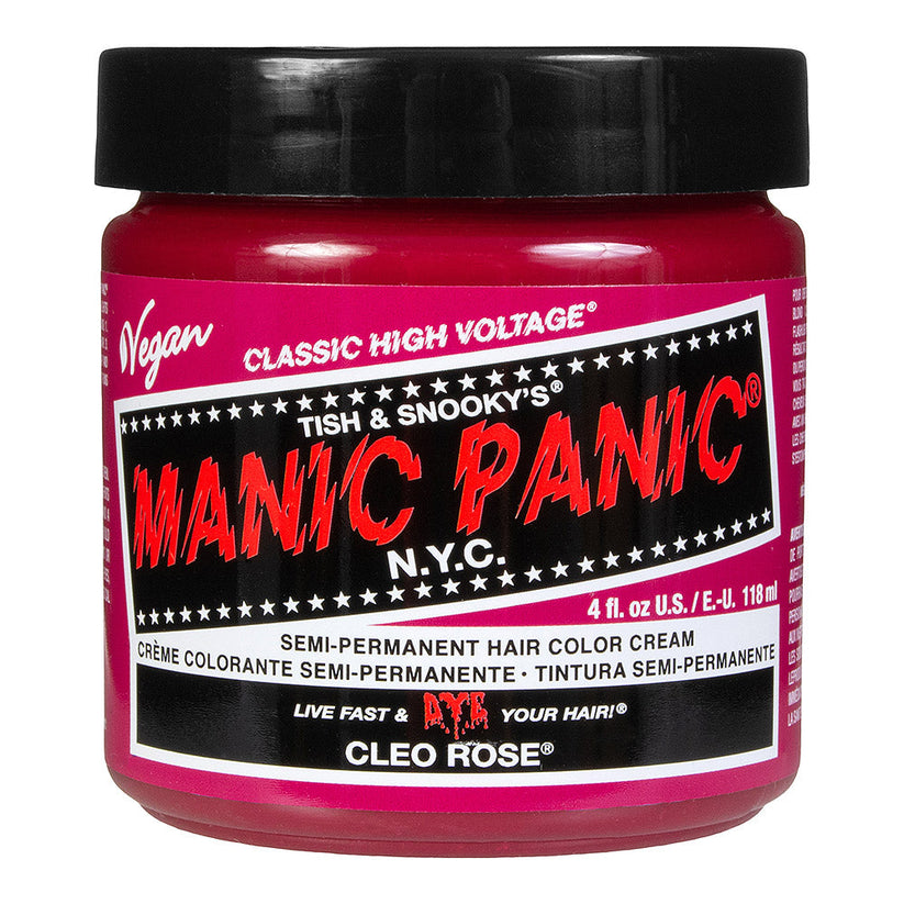 Manic Panic Semi-Permanent Hair Dye Cleo Rose Vibrant Rose Pink 118ml - QHA UK