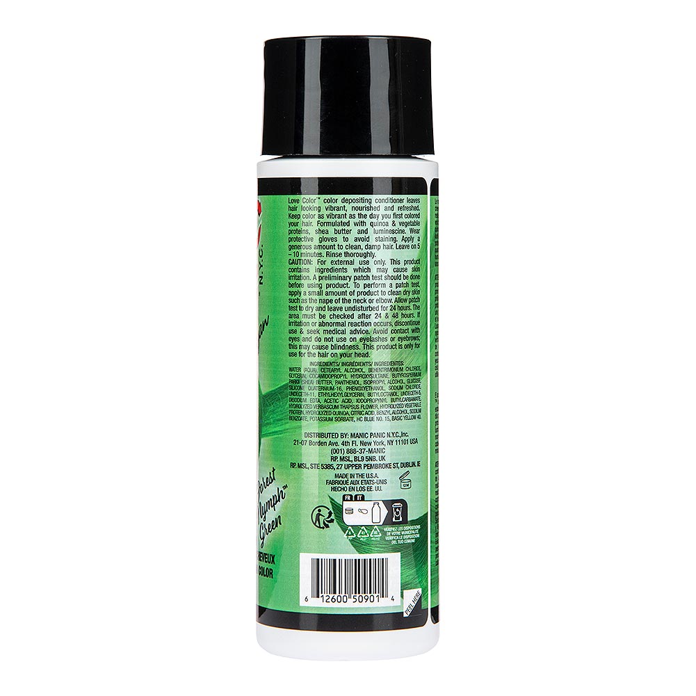 Manic Panic Hair Dye Colour Depositing Forest Nymph Green Love 236ml - Back View - QHA UK