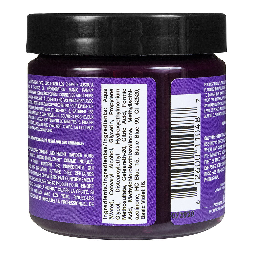 Manic Panic Semi-Permanent Hair Dye Deep Purple Dream Vegan 118ml - QHA UK