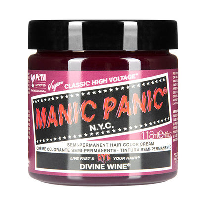 Manic Panic Semi-Permanent Hair Dye Divine Wine Deep Burgundy 118ml - QHA UK