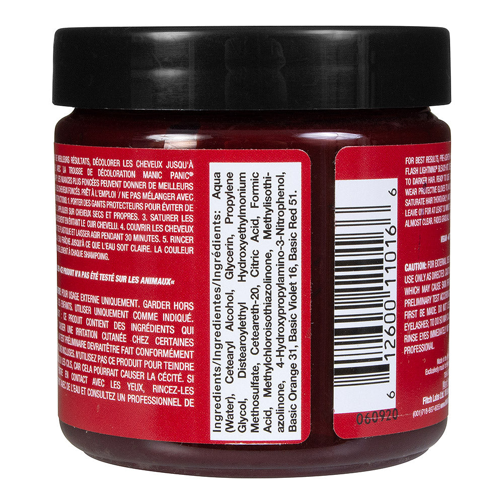 Manic Panic Semi-Permanent Hair Dye Infra Red Rich Medium Dark 118ml - QHA UK
