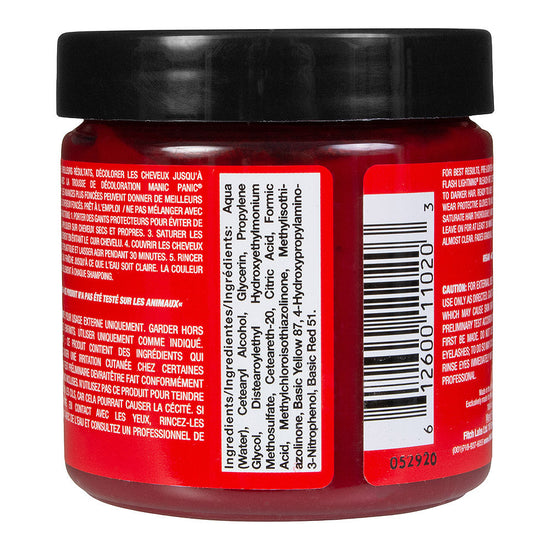 Manic Panic Semi-Permanent Hair Dye Pillarbox Red Vegan 118ml - QHA UK