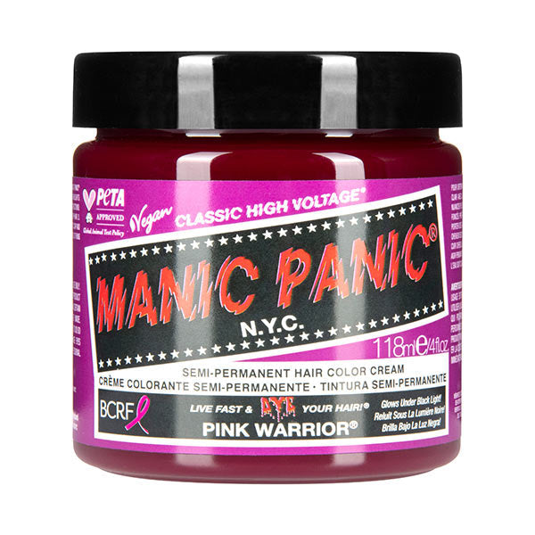 Manic Panic Semi-Permanent Hair Dye Pink Warrior Bright Hot Pink 118ml - QHA UK