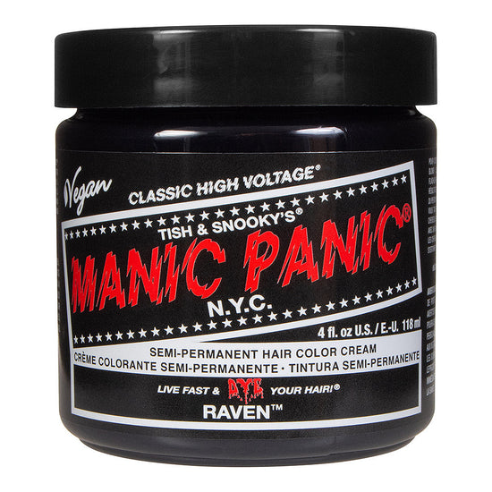 Manic Panic Semi-Permanent Hair Dye Raven Deep Black Intense 118ml - QHA UK