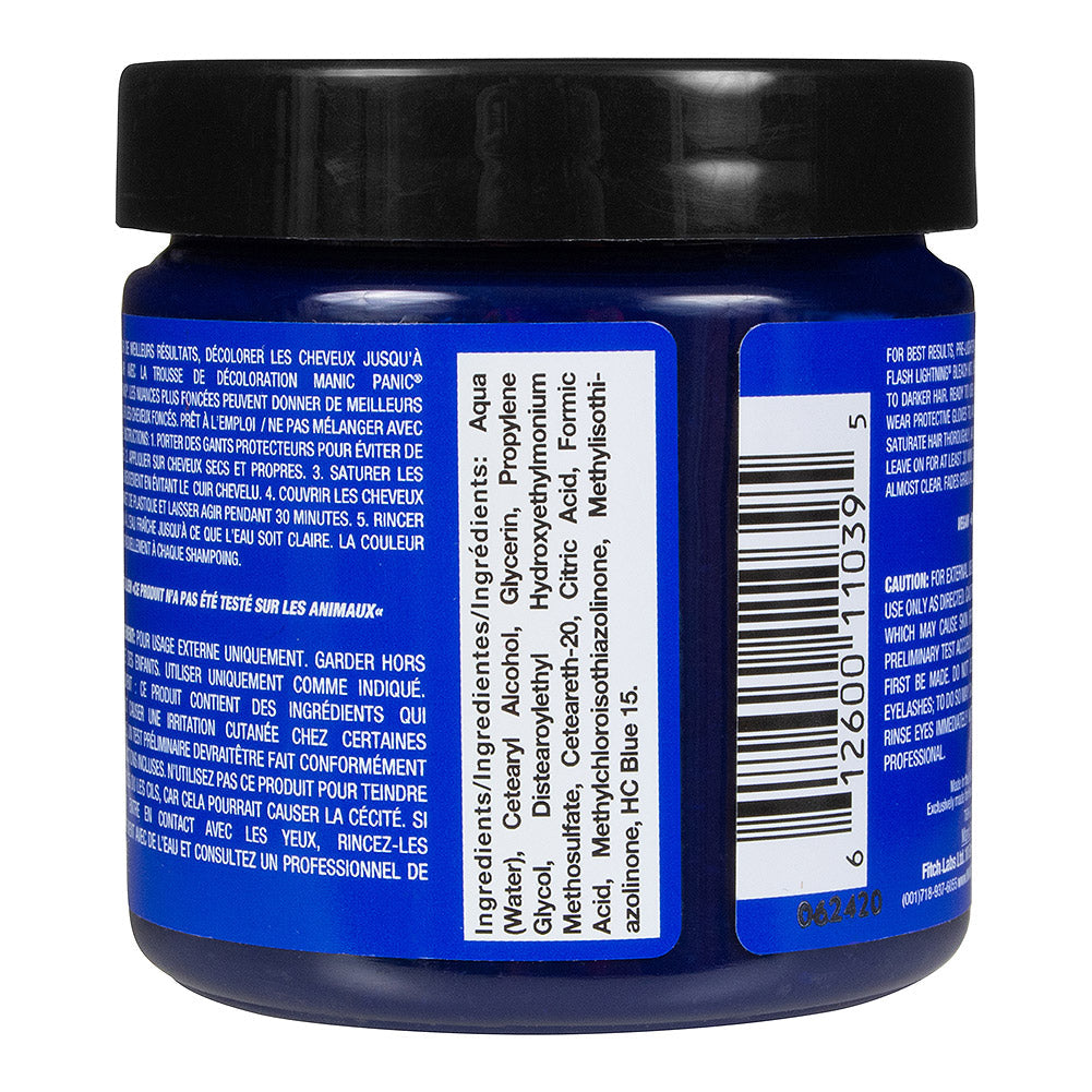 Manic Panic Rockabilly Semi-Permanent Hair Dye Blue Vegan 118ml - QHA UK