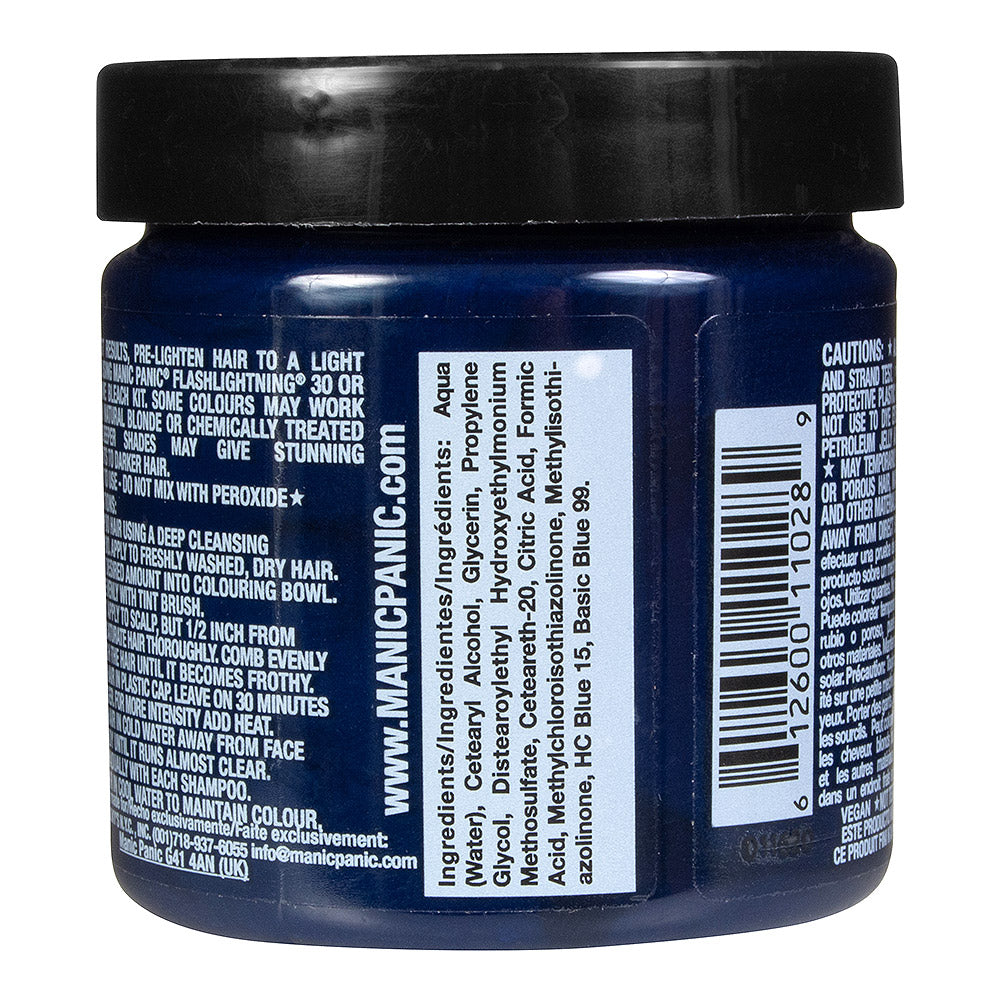 Manic Panic Semi-Permanent Hair Dye Shocking Blue Intense Vegan 118ml - QHA UK