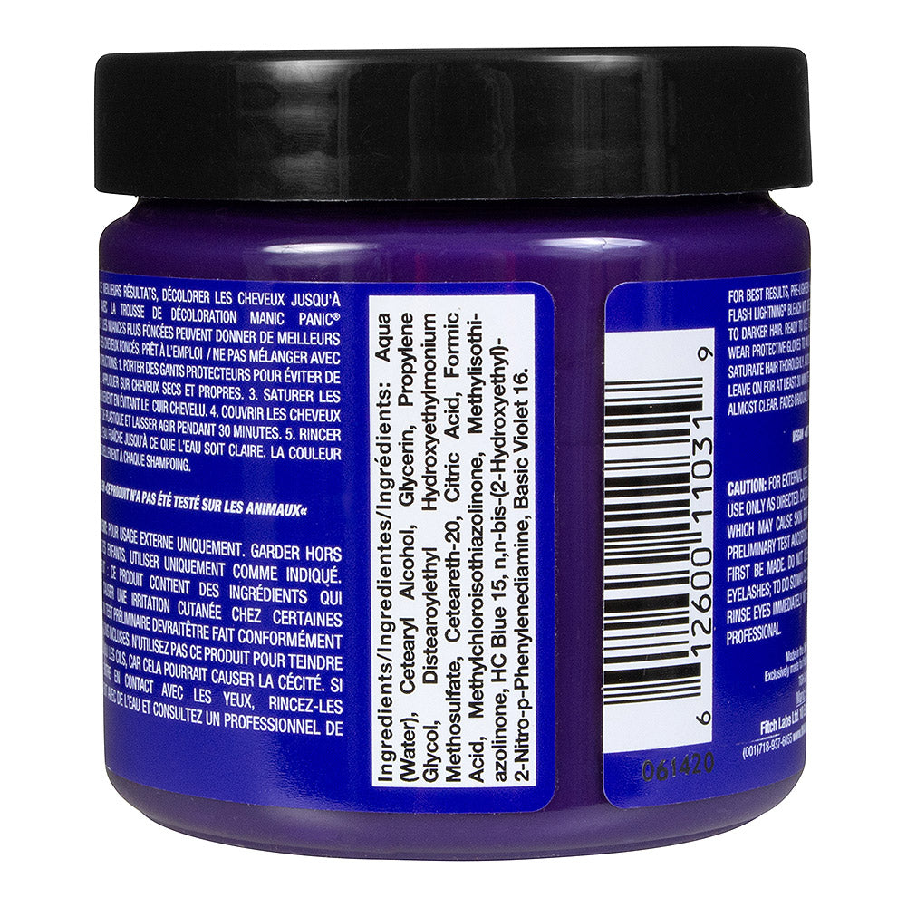 Manic Panic Semi-Permanent Hair Dye Ultra Violet Blue Deep Blue 118ml - QHA UK