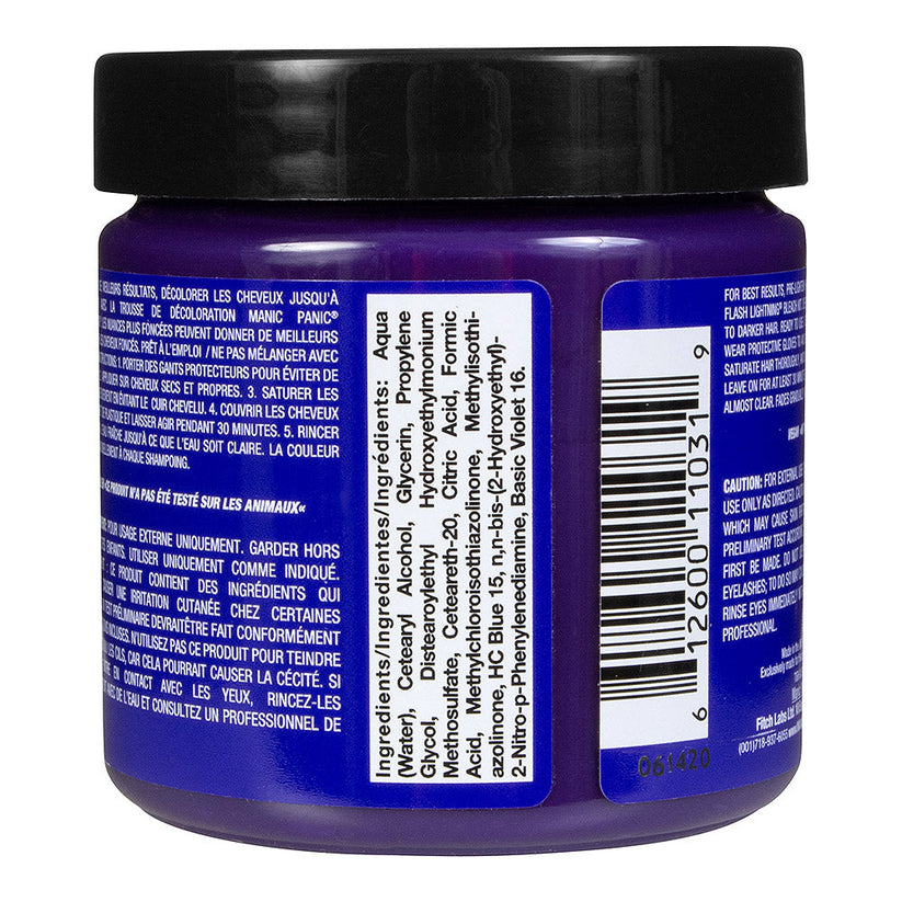 Manic Panic Semi-Permanent Hair Dye Ultra Violet Blue Deep Blue 118ml - QHA UK