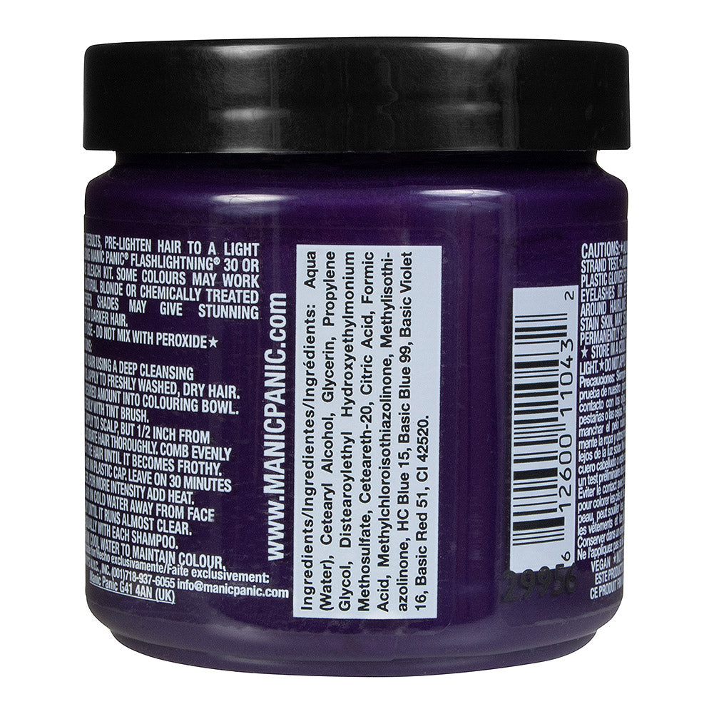 Manic Panic Semi-Permanent Hair Dye Violet Night Deep Dark Vegan 118ml - QHA UK