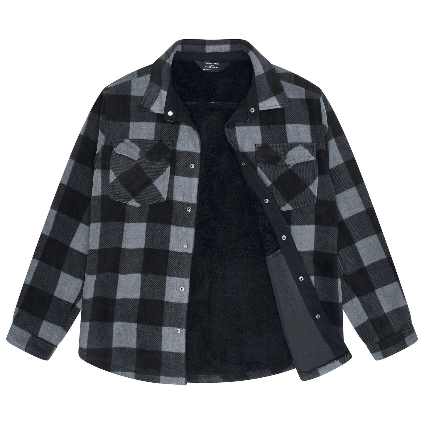 Member's Mark Sherpa Fleece Shacket Overshirt | Quality UK Fashion - QHA UK