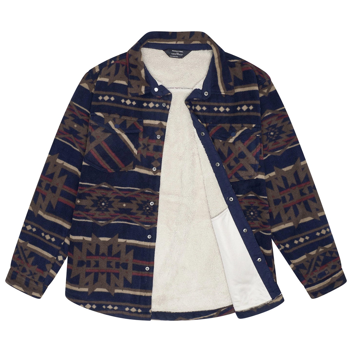 Member's Mark Sherpa Fleece Shacket Overshirt | Quality UK Fashion - QHA UK