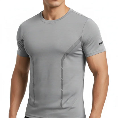 Men's T-Shirt Short Sleeve Summer Printed Running Ice Silk Thin | QHA - QHA UK
