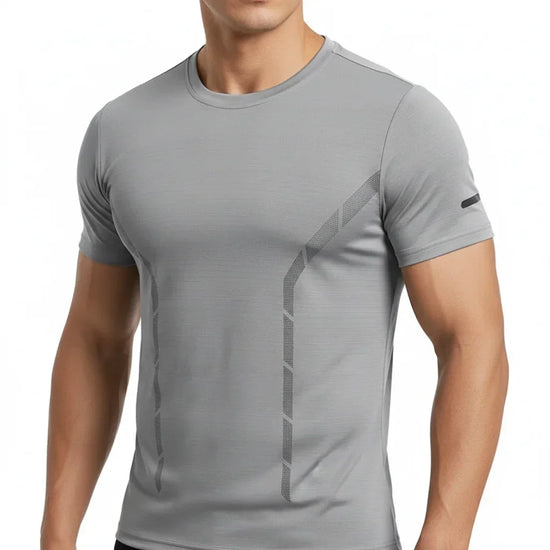 Men's T-Shirt Short Sleeve Summer Printed Running Ice Silk Thin | QHA - QHA UK